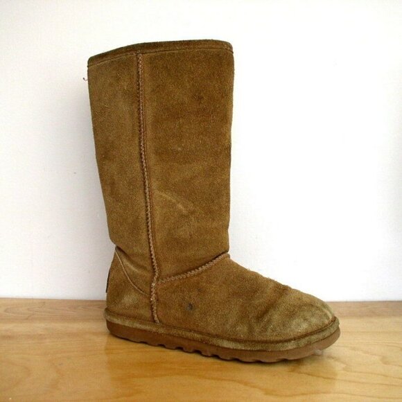 Bearpaw Elle Tall Boot Hickory Suede & Shearling - Picture 2 of 9